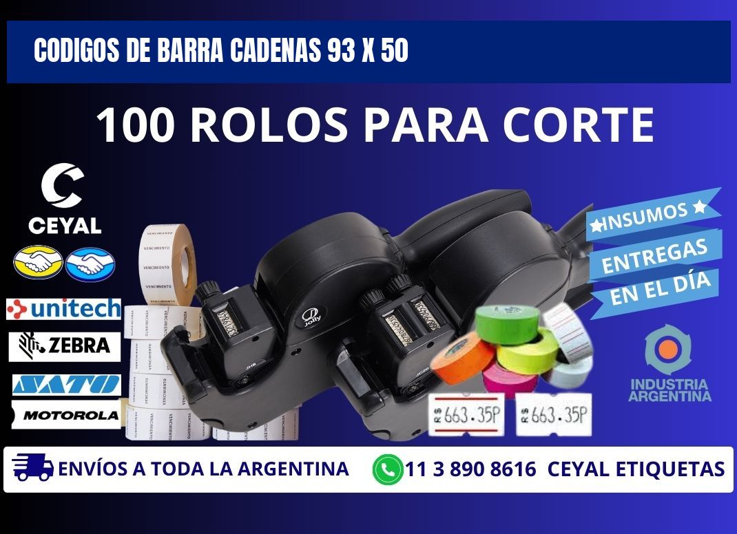 CODIGOS DE BARRA CADENAS 93 x 50