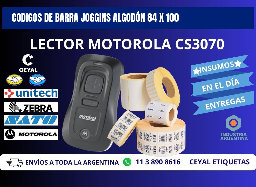 CODIGOS DE BARRA JOGGINS ALGODÓN 84 x 100