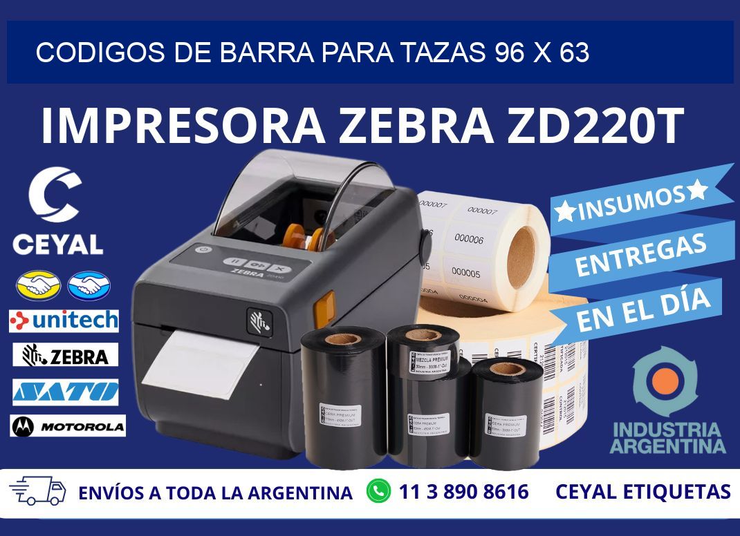 CODIGOS DE BARRA PARA TAZAS 96 x 63