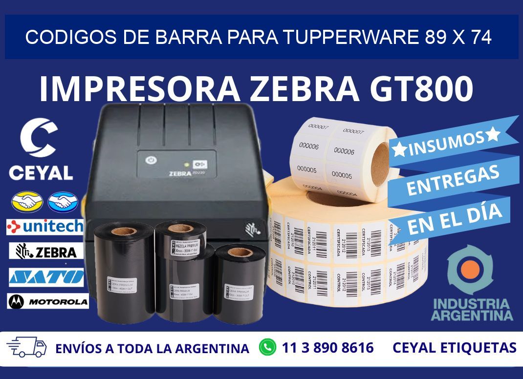 CODIGOS DE BARRA PARA TUPPERWARE 89 x 74