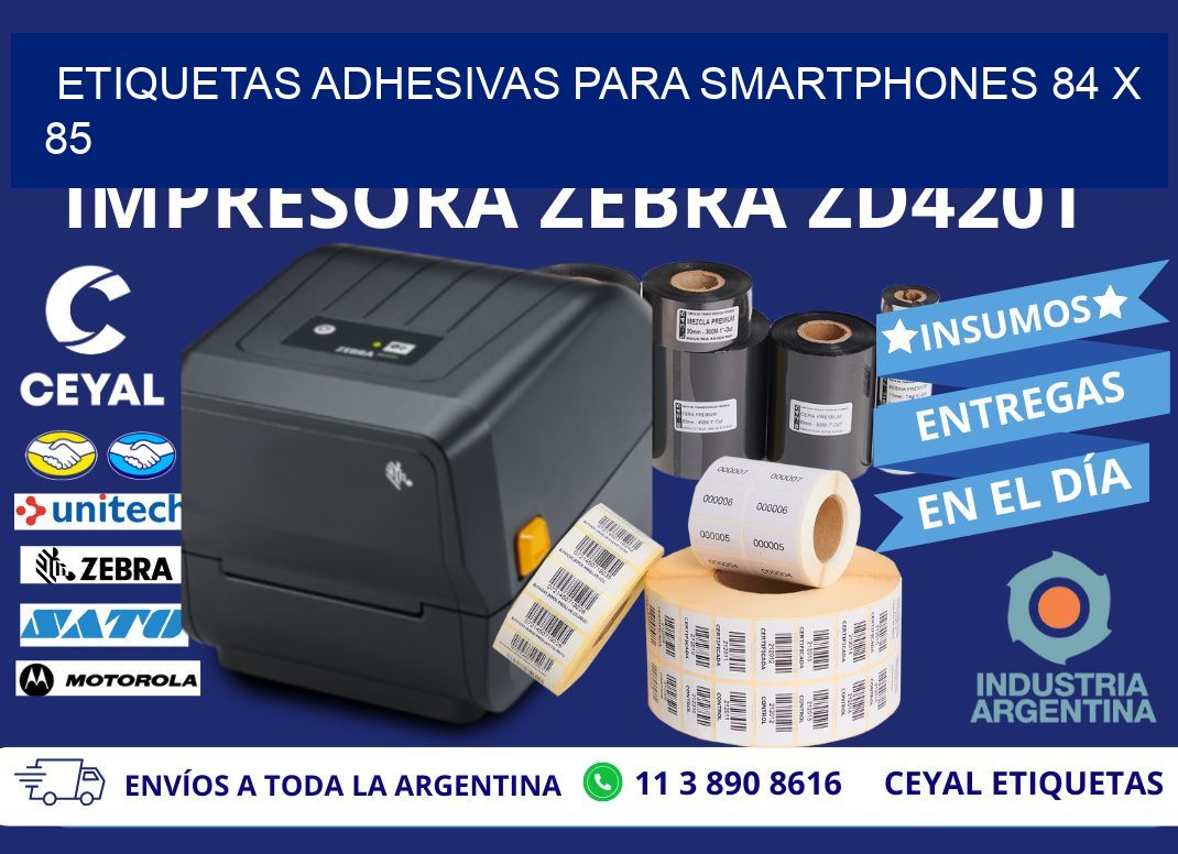 ETIQUETAS ADHESIVAS PARA SMARTPHONES 84 x 85