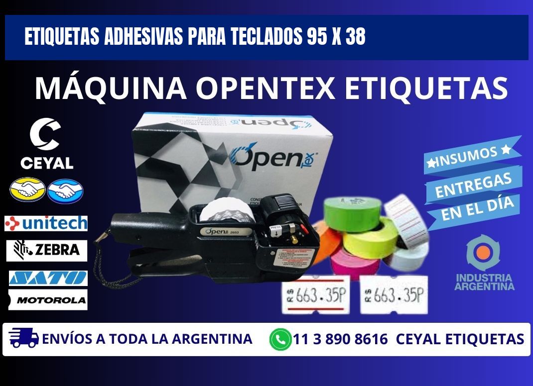 ETIQUETAS ADHESIVAS PARA TECLADOS 95 x 38