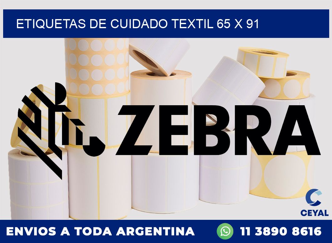 ETIQUETAS DE CUIDADO TEXTIL 65 x 91