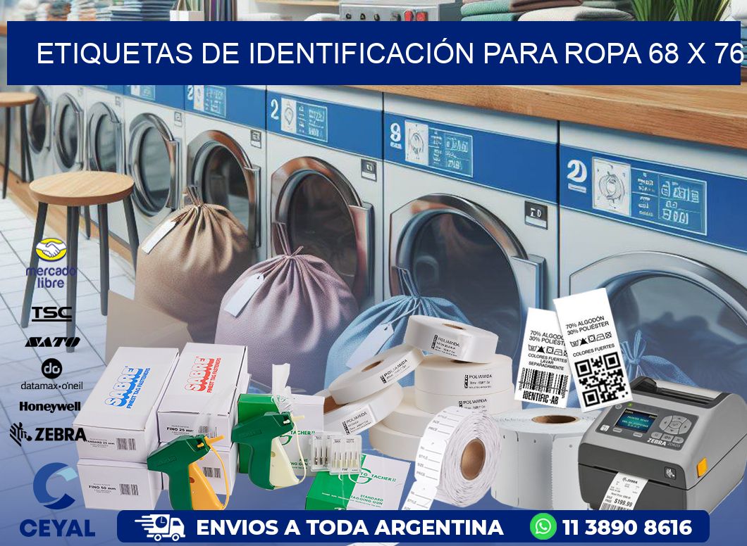 ETIQUETAS DE IDENTIFICACIÓN PARA ROPA 68 x 76