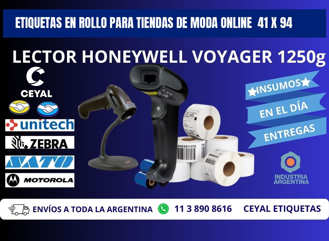 ETIQUETAS EN ROLLO PARA TIENDAS DE MODA ONLINE  41 x 94
