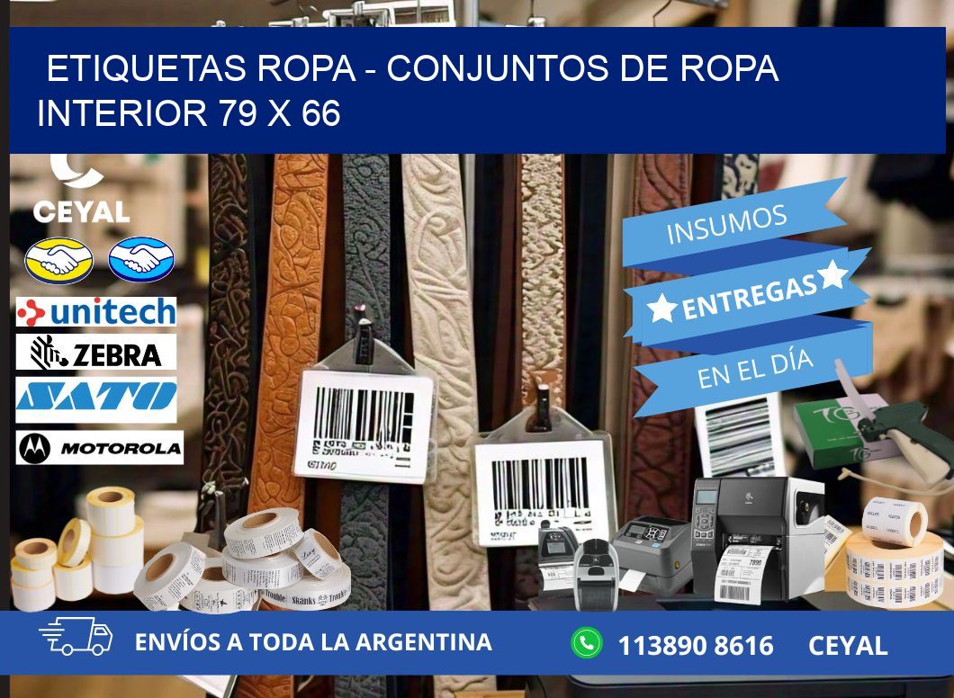 ETIQUETAS ROPA - CONJUNTOS DE ROPA INTERIOR 79 x 66