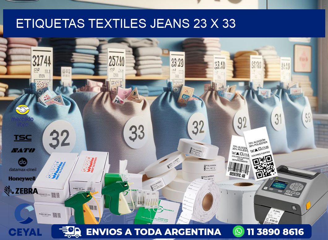 ETIQUETAS TEXTILES JEANS 23 x 33