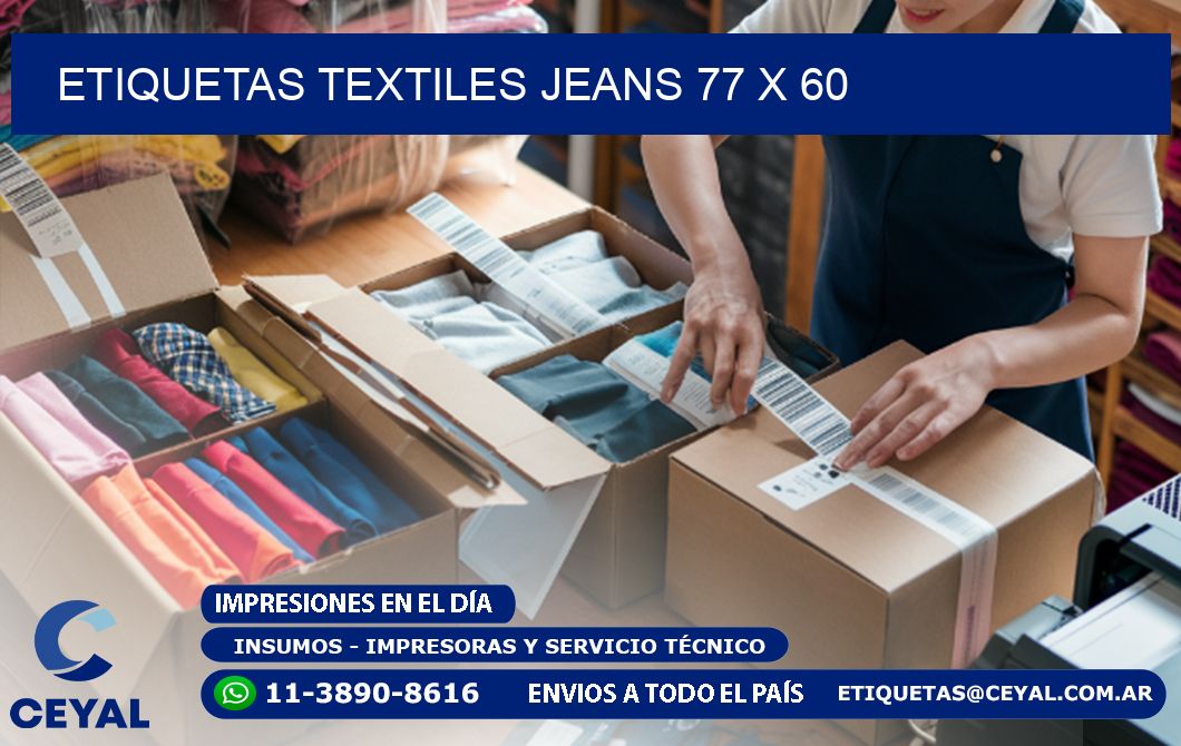 ETIQUETAS TEXTILES JEANS 77 x 60