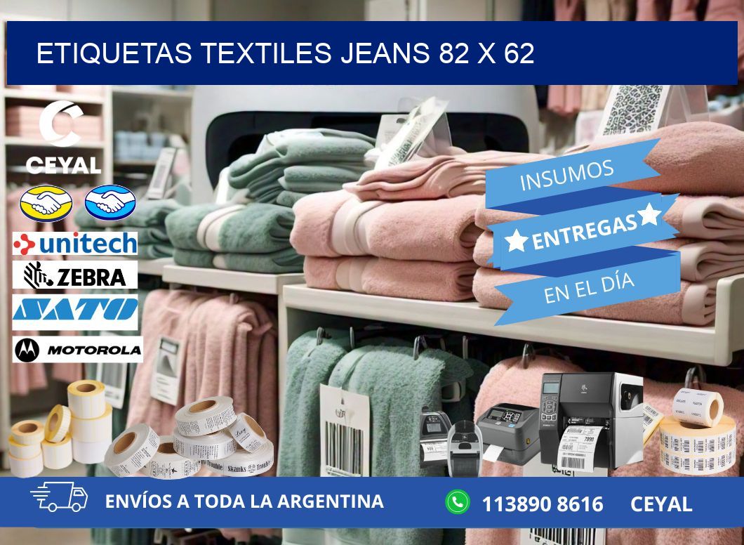 ETIQUETAS TEXTILES JEANS 82 x 62