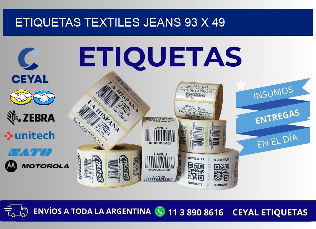 ETIQUETAS TEXTILES JEANS 93 x 49