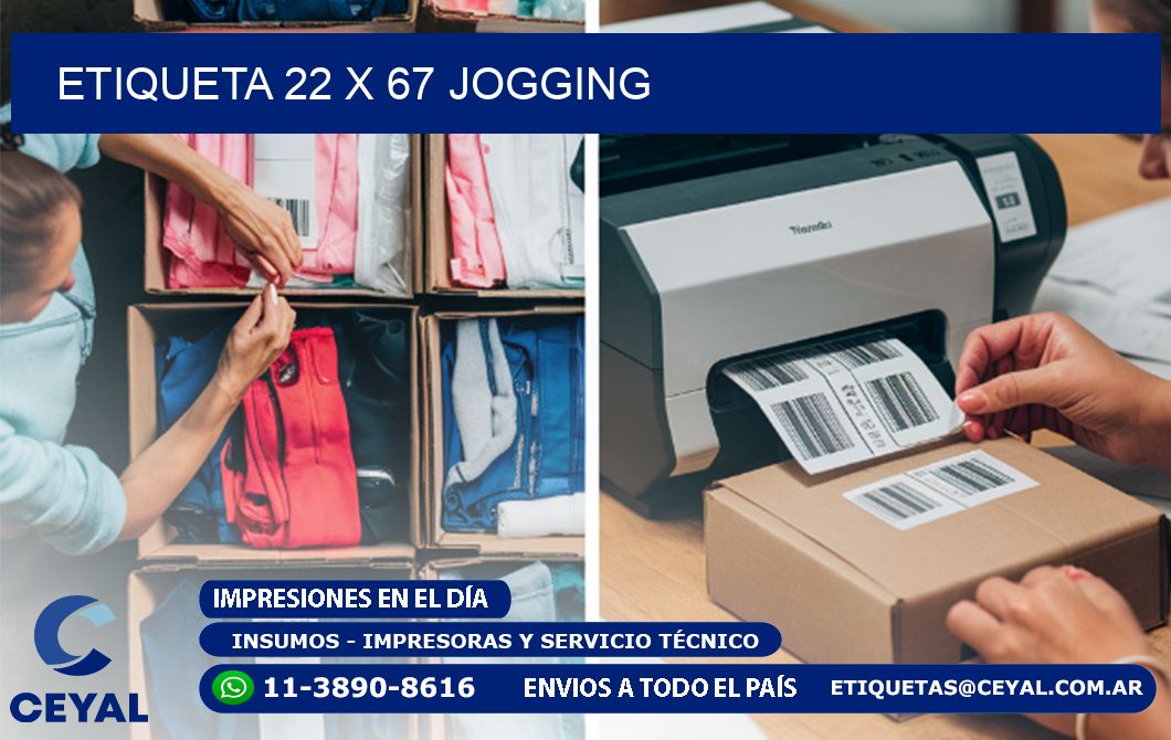 Etiqueta 22 x 67 jogging