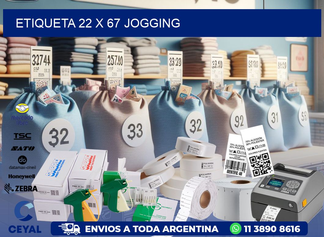 Etiqueta 22 x 67 jogging