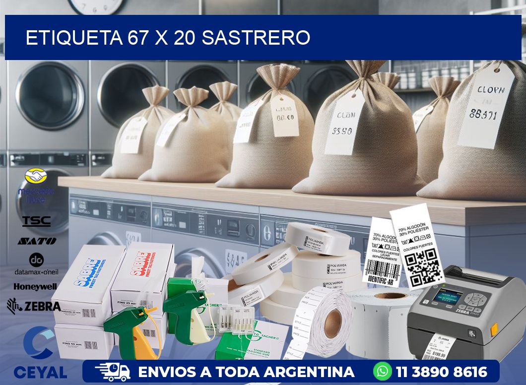 Etiqueta 67 x 20 sastrero