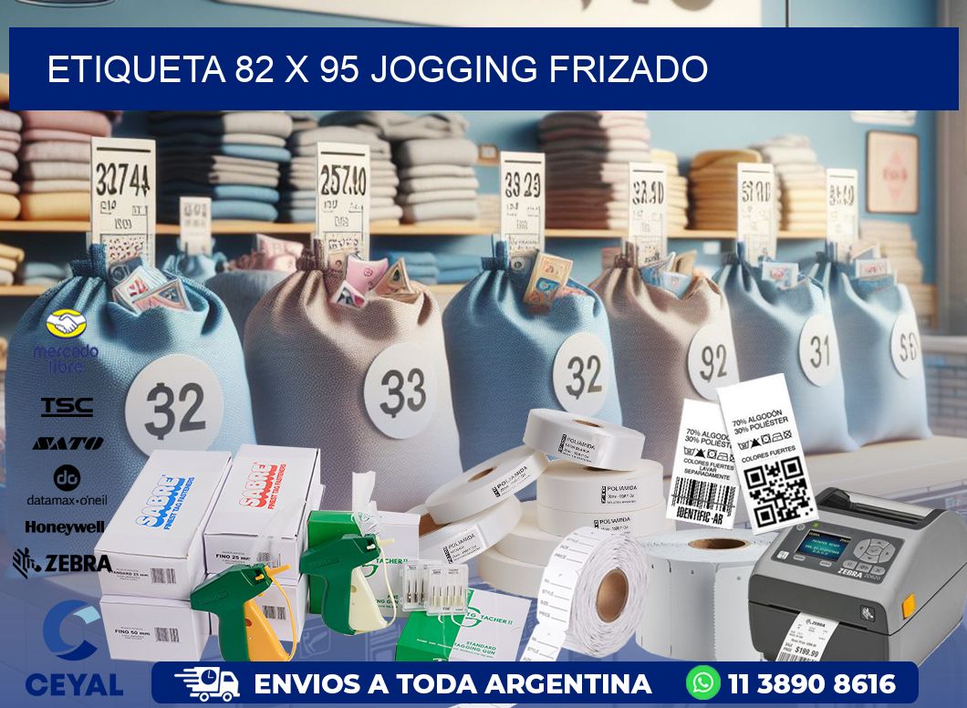 Etiqueta 82 x 95 jogging frizado