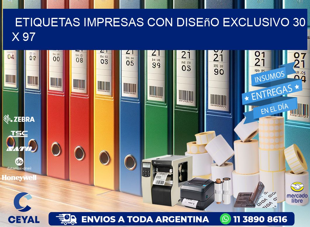 Etiquetas Impresas con Diseño Exclusivo 30 x 97