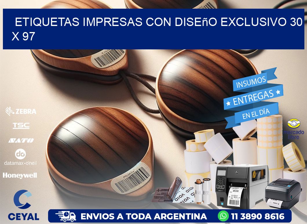 Etiquetas Impresas con Diseño Exclusivo 30 x 97