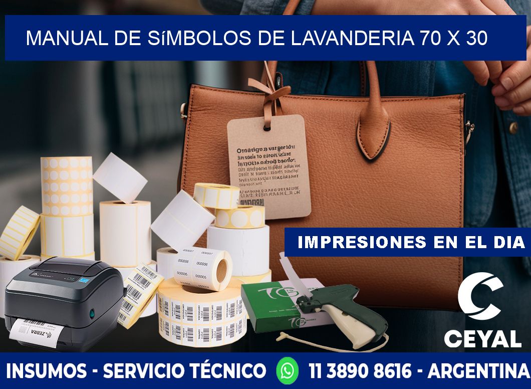 Manual de Símbolos de Lavanderia 70 x 30