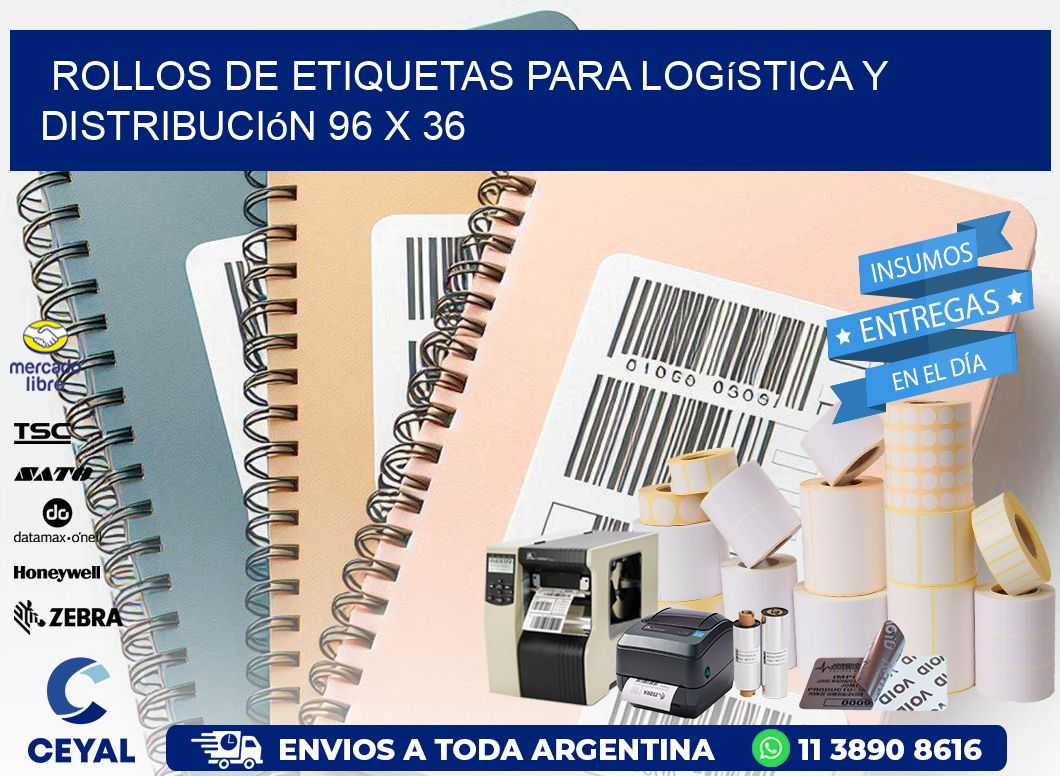 Rollos de Etiquetas para Logística y Distribución 96 x 36