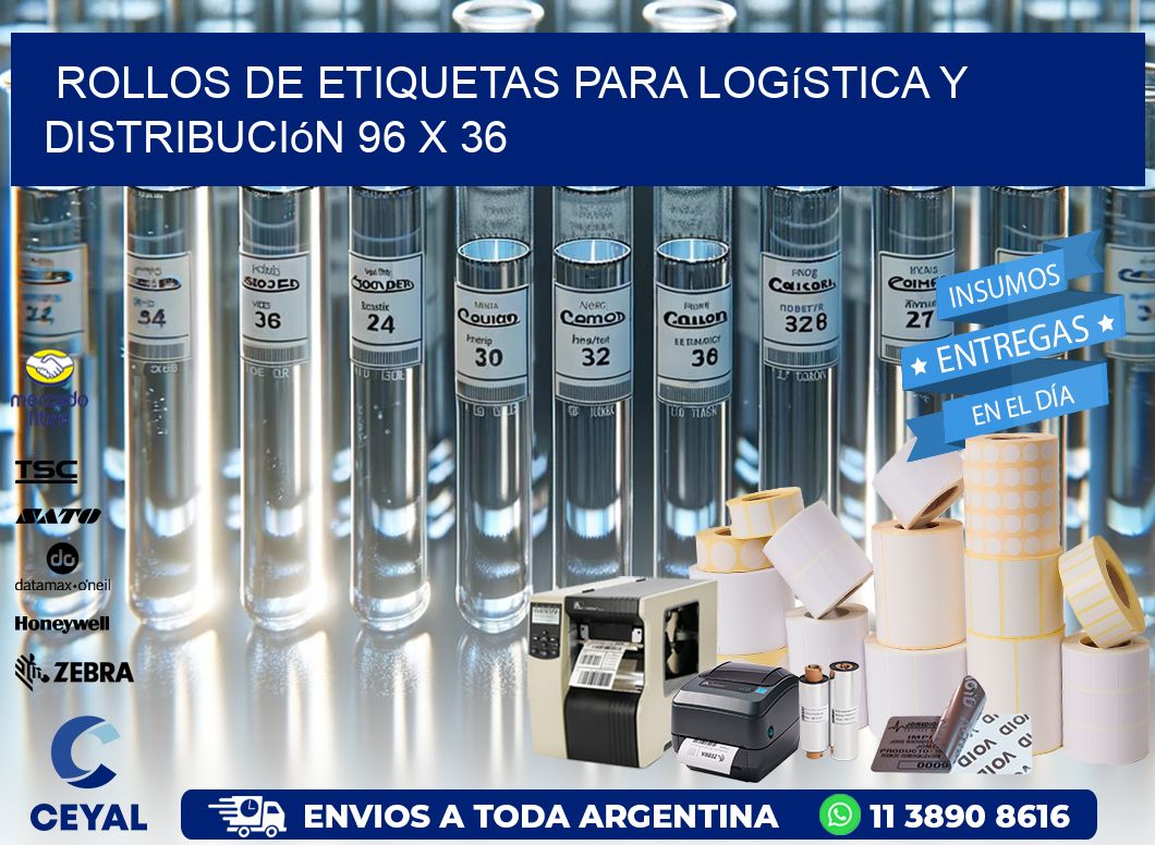 Rollos de Etiquetas para Logística y Distribución 96 x 36