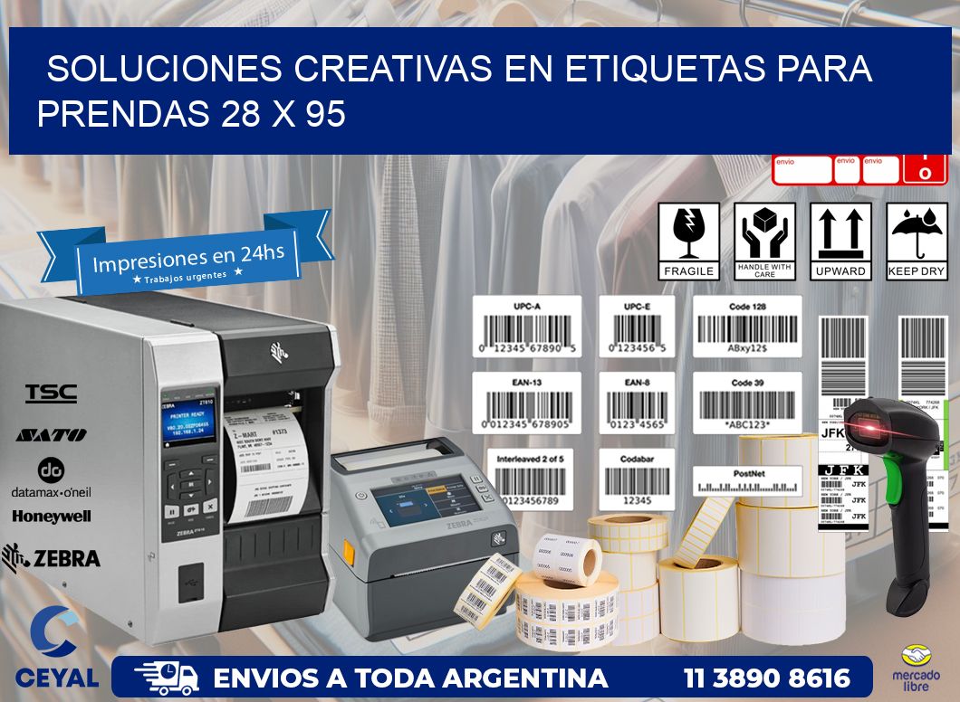 Soluciones Creativas en Etiquetas para Prendas 28 x 95