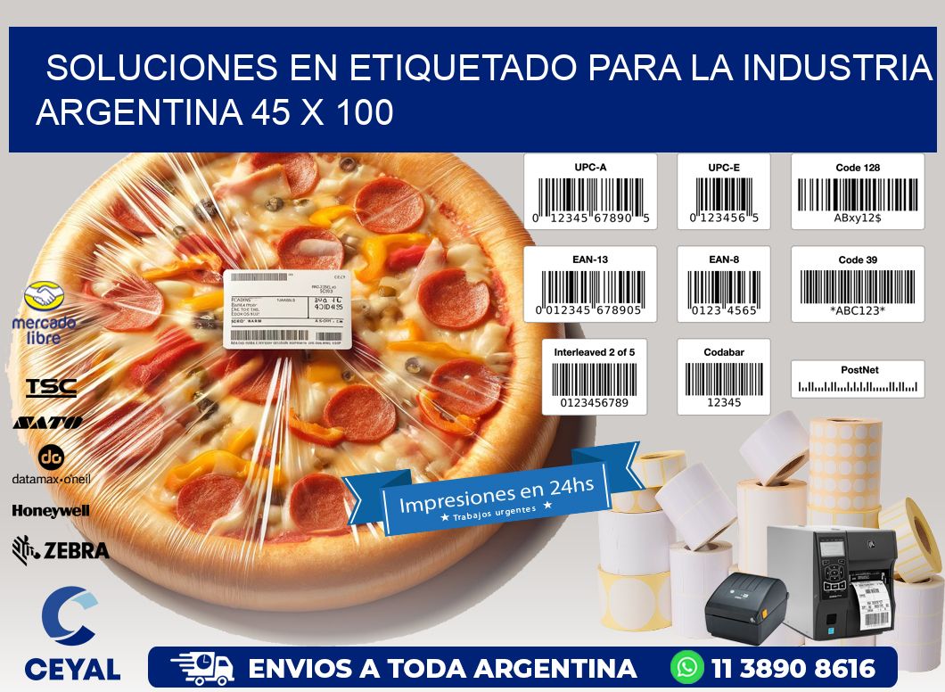 Soluciones en Etiquetado para la Industria Argentina 45 x 100