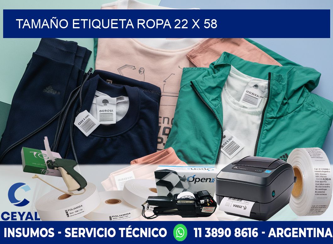 TAMAÑO ETIQUETA ROPA 22 x 58