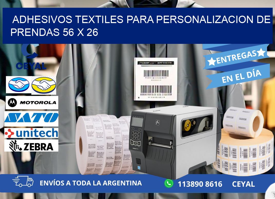 ADHESIVOS TEXTILES PARA PERSONALIZACION DE PRENDAS 56 x 26