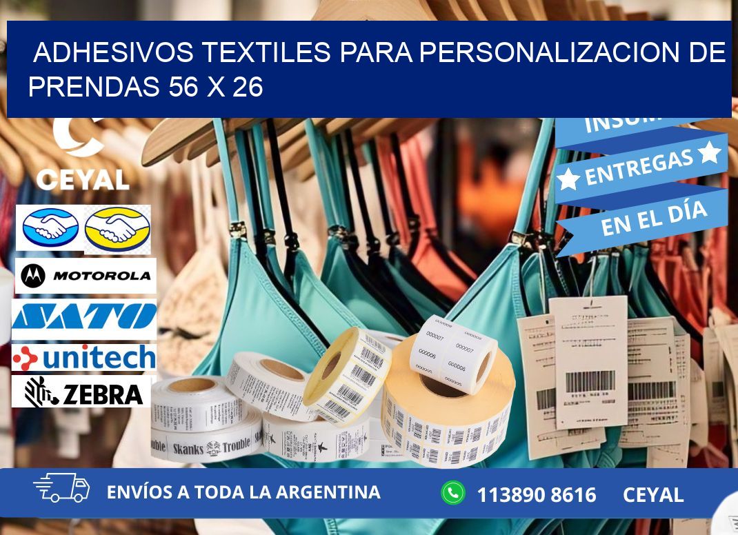 ADHESIVOS TEXTILES PARA PERSONALIZACION DE PRENDAS 56 x 26