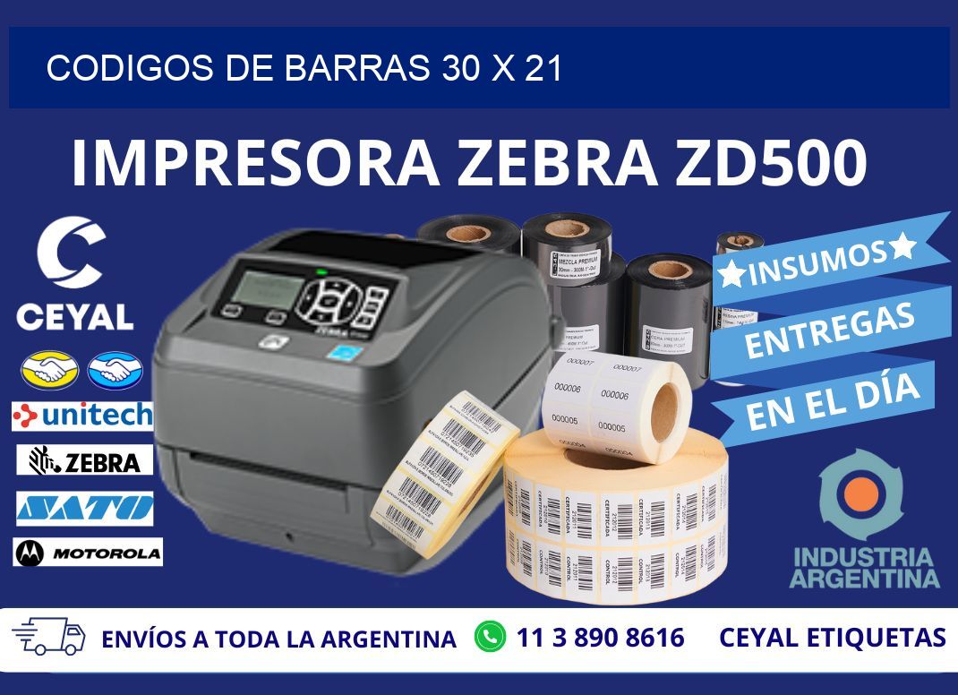 CODIGOS DE BARRAS 30 x 21