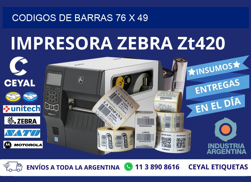 CODIGOS DE BARRAS 76 x 49