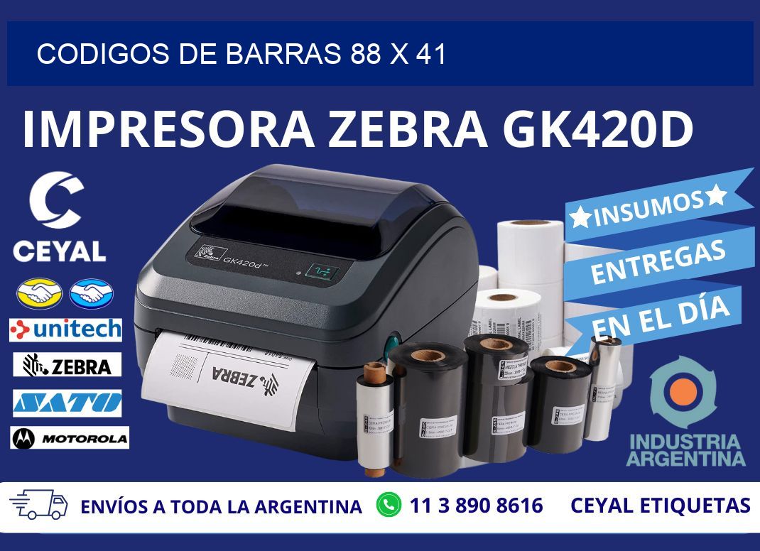 CODIGOS DE BARRAS 88 x 41