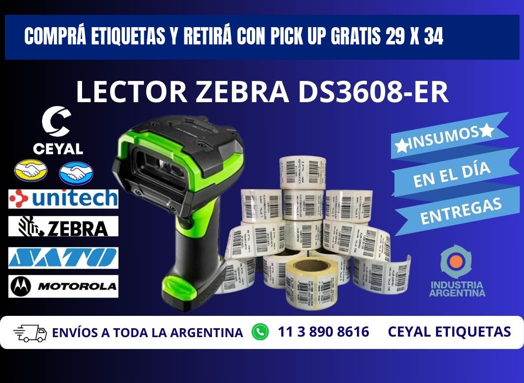 COMPRÁ ETIQUETAS Y RETIRÁ CON PICK UP GRATIS 29 x 34