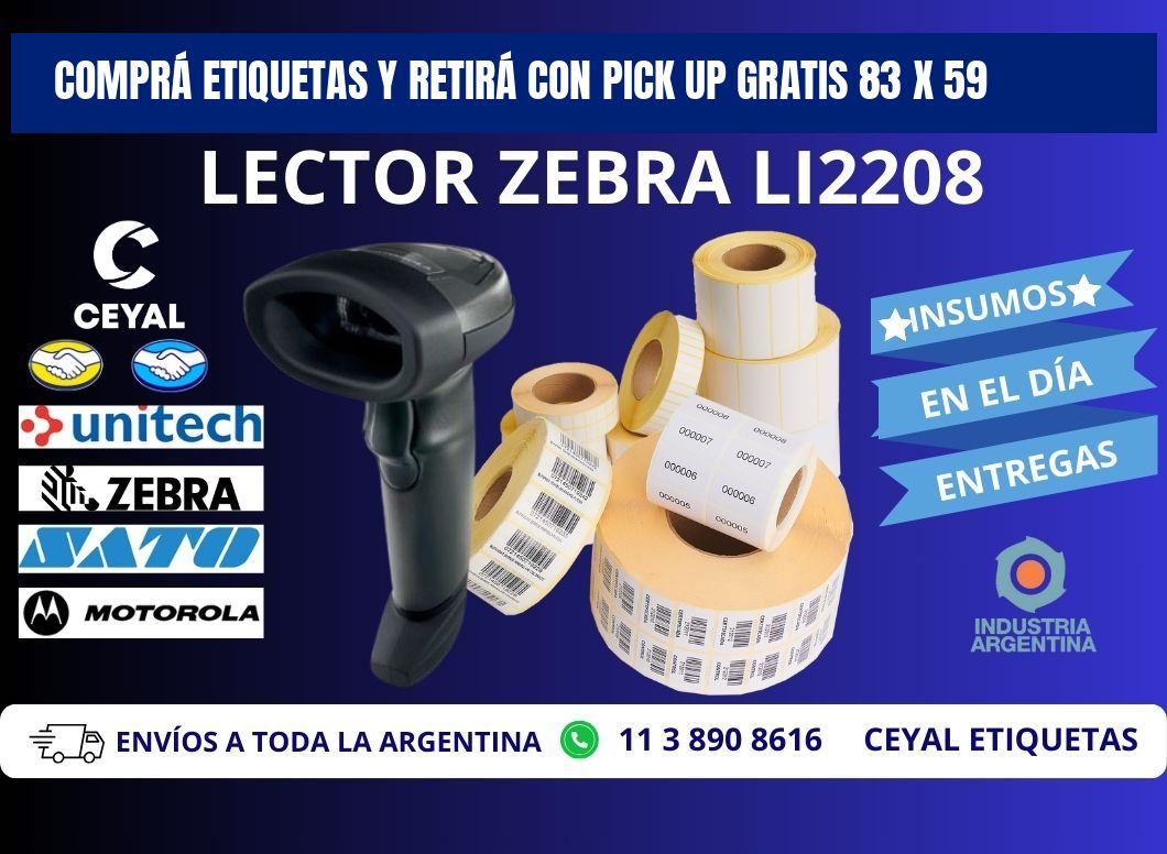 COMPRÁ ETIQUETAS Y RETIRÁ CON PICK UP GRATIS 83 x 59