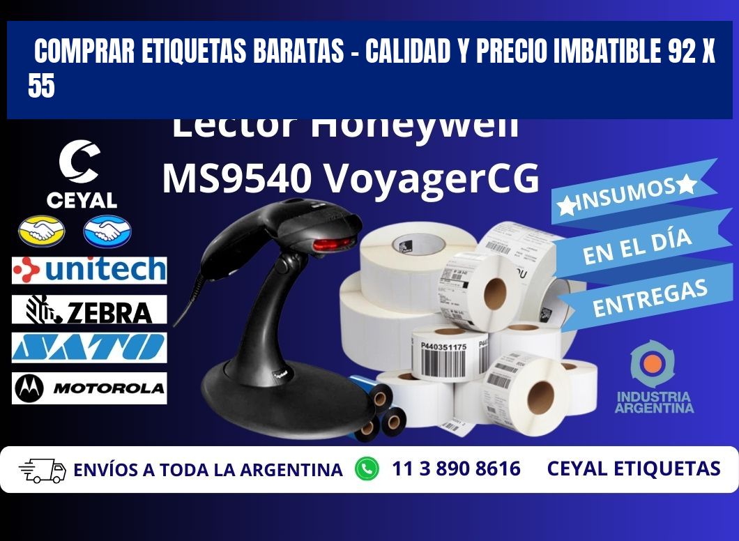 COMPRAR ETIQUETAS BARATAS – CALIDAD Y PRECIO IMBATIBLE 92 x 55