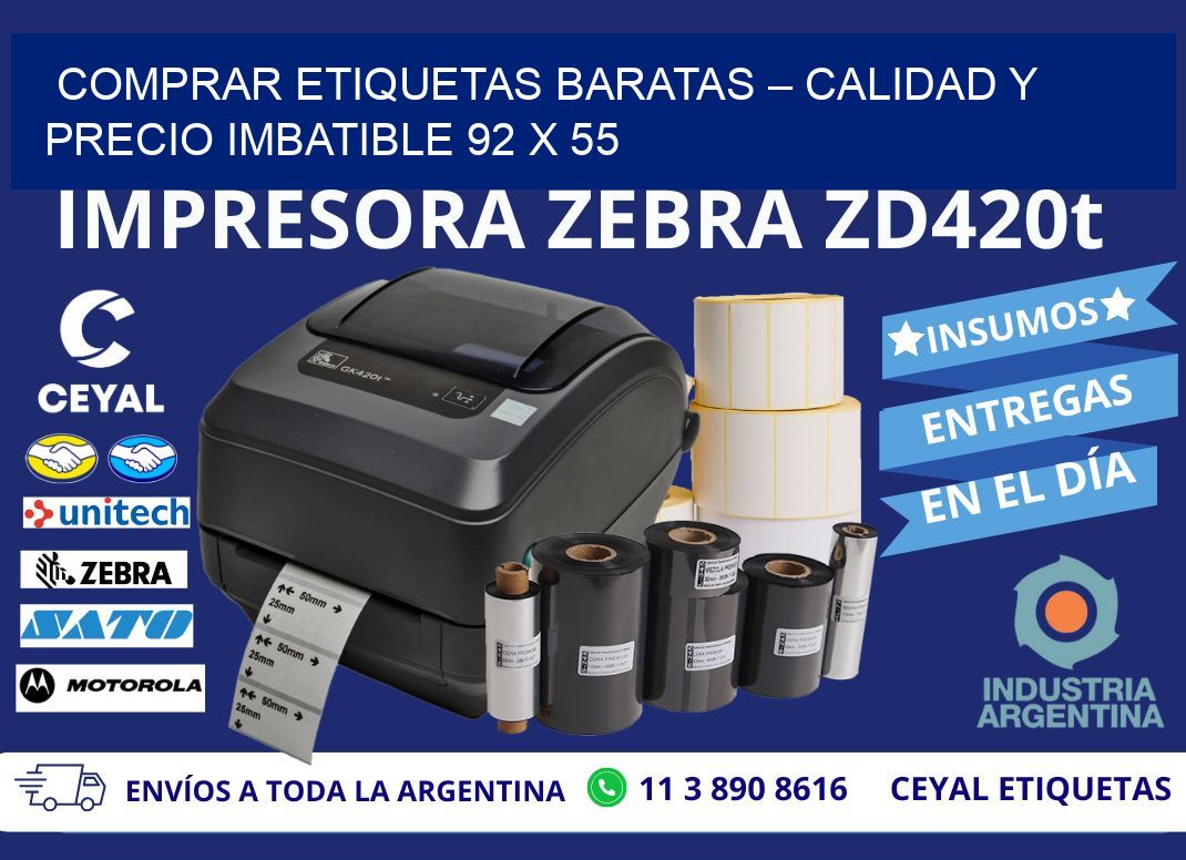 COMPRAR ETIQUETAS BARATAS – CALIDAD Y PRECIO IMBATIBLE 92 x 55