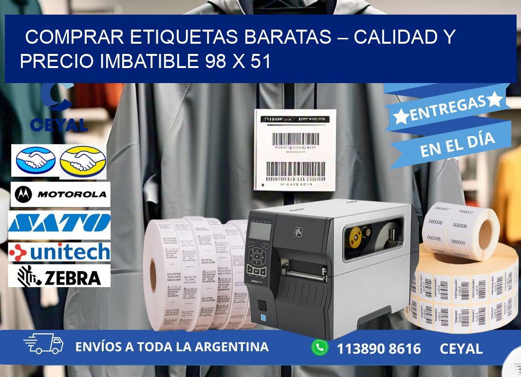 COMPRAR ETIQUETAS BARATAS – CALIDAD Y PRECIO IMBATIBLE 98 x 51