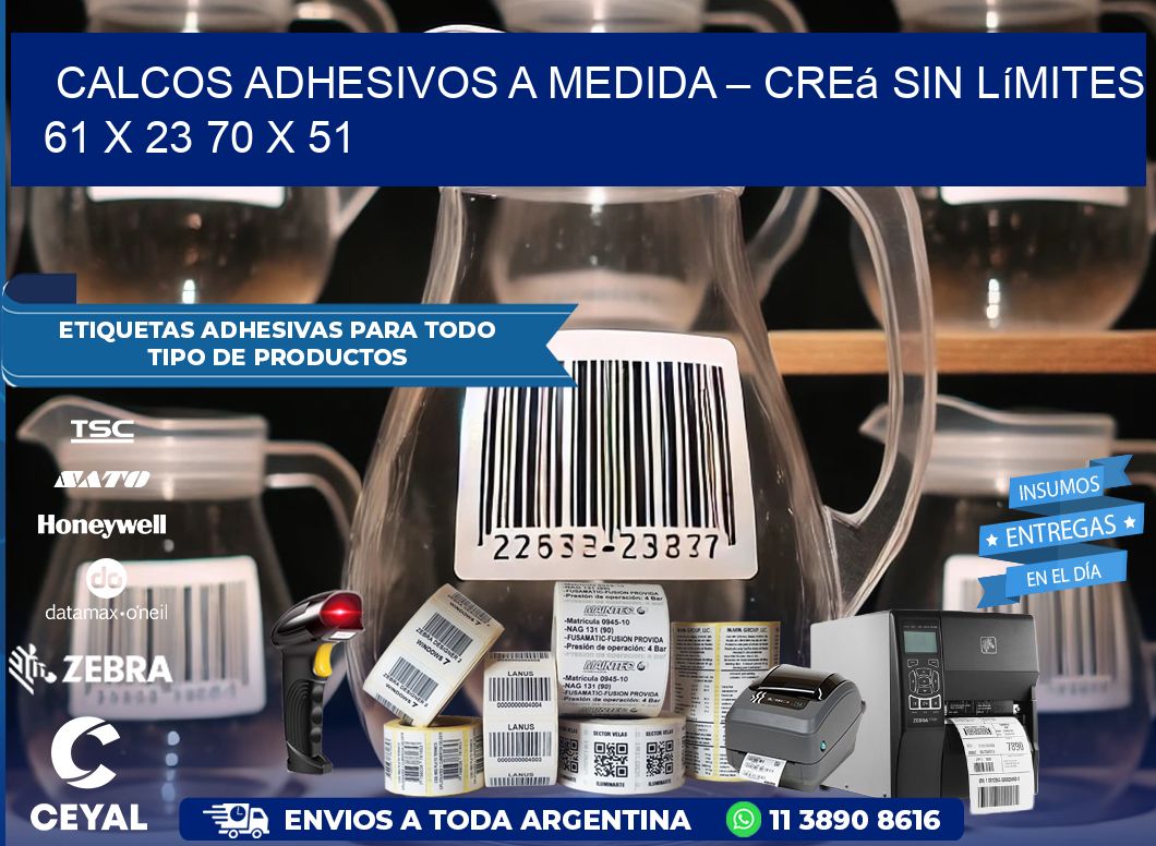 Calcos Adhesivos a Medida – Creá sin Límites 61 x 23 70 x 51