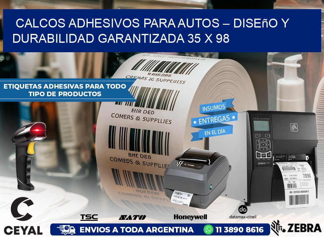 Calcos Adhesivos para Autos – Diseño y Durabilidad Garantizada 35 x 98