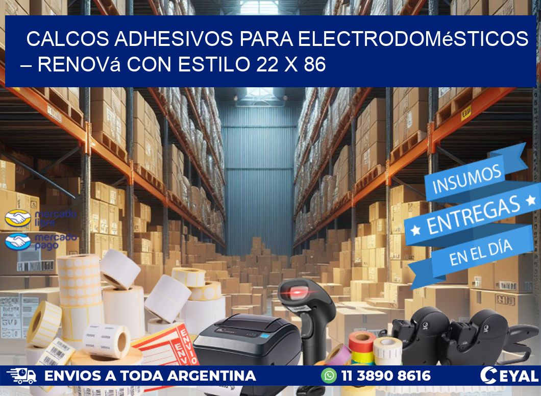 Calcos Adhesivos para Electrodomésticos – Renová con Estilo 22 x 86