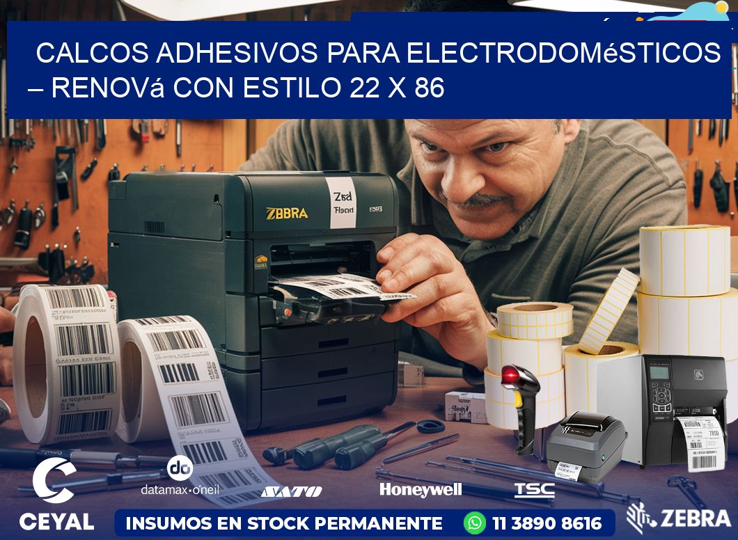 Calcos Adhesivos para Electrodomésticos – Renová con Estilo 22 x 86