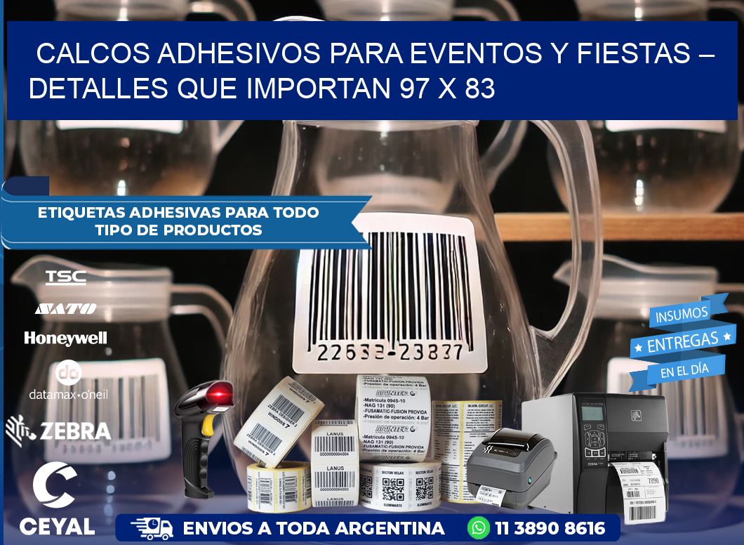 Calcos Adhesivos para Eventos y Fiestas – Detalles que Importan 97 x 83