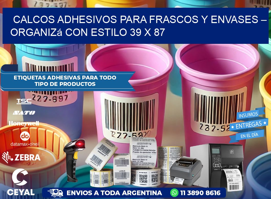 Calcos Adhesivos para Frascos y Envases – Organizá con Estilo 39 x 87