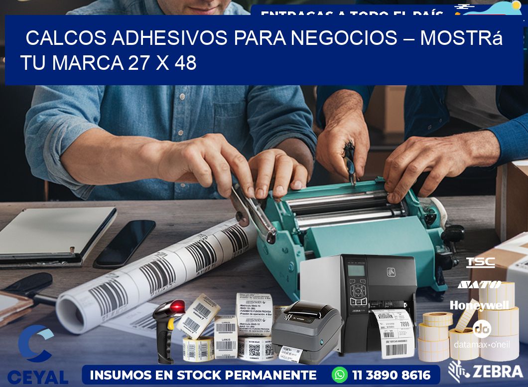 Calcos Adhesivos para Negocios – Mostrá Tu Marca 27 x 48