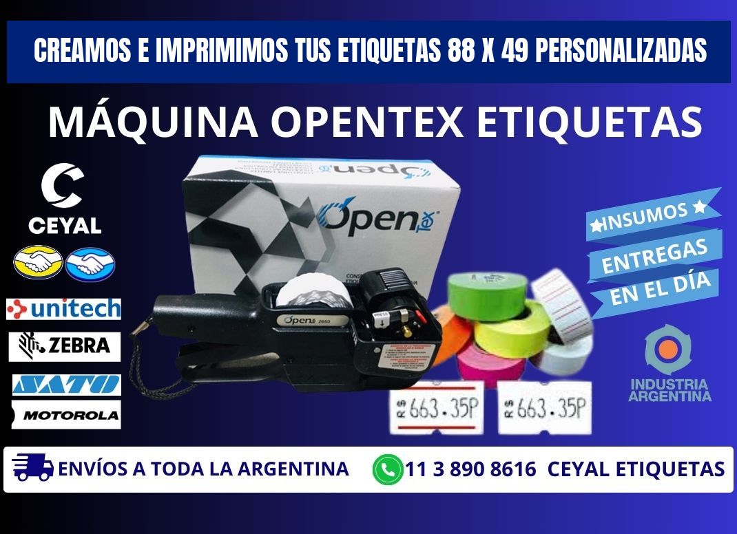 Creamos e Imprimimos tus Etiquetas 88 x 49 Personalizadas