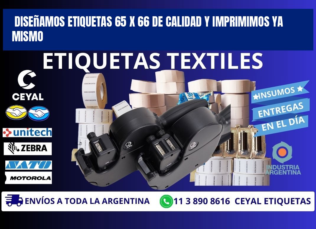 Diseñamos Etiquetas 65 x 66 de Calidad y Imprimimos Ya Mismo