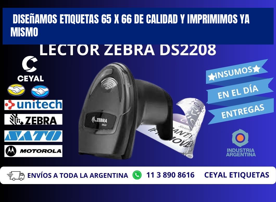 Diseñamos Etiquetas 65 x 66 de Calidad y Imprimimos Ya Mismo