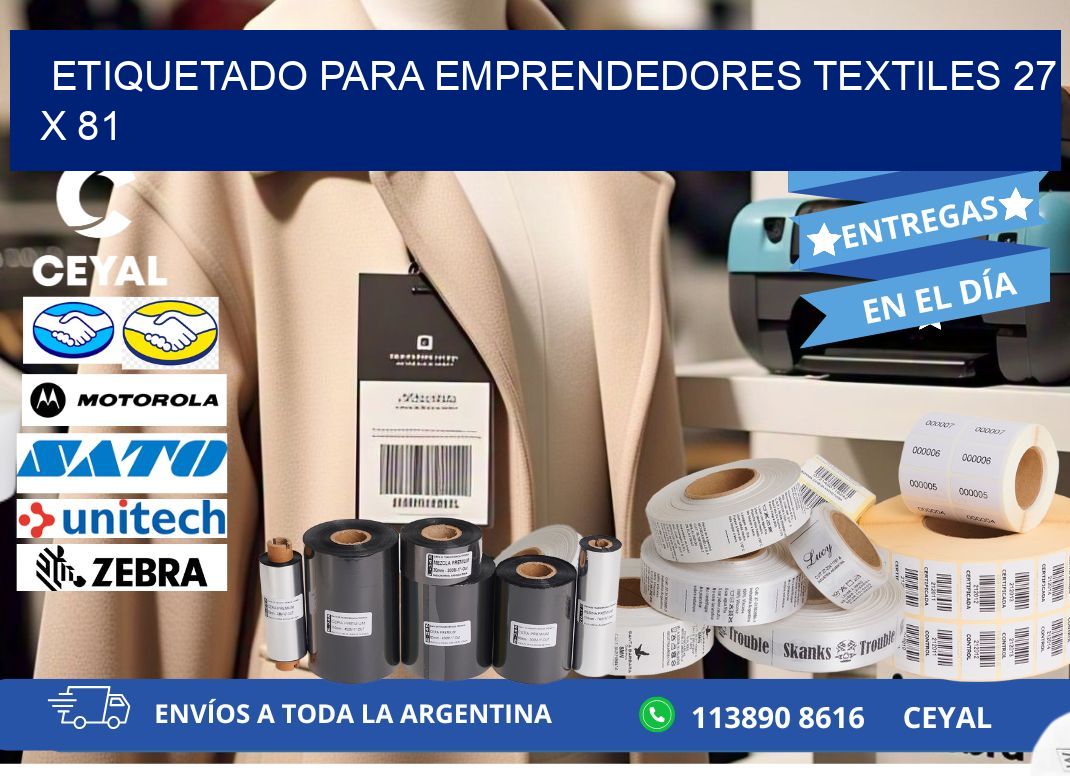 ETIQUETADO PARA EMPRENDEDORES TEXTILES 27 x 81