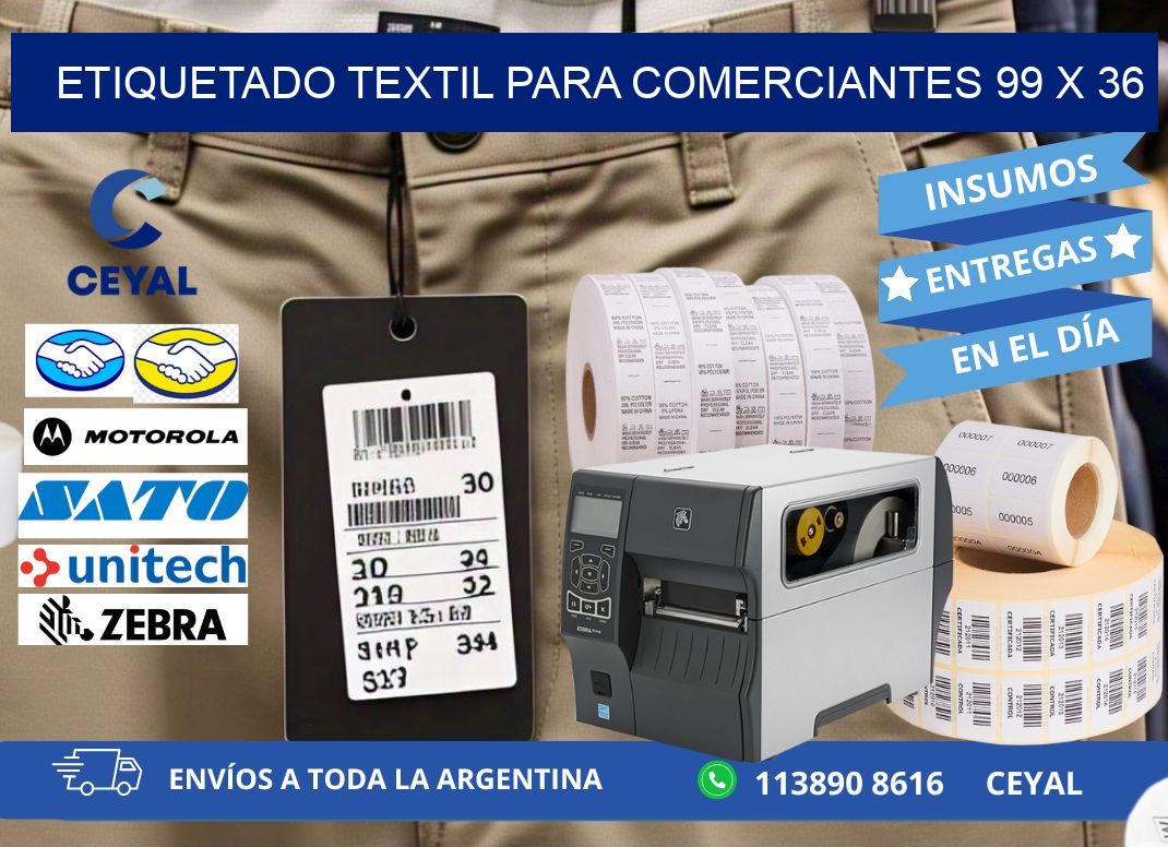 ETIQUETADO TEXTIL PARA COMERCIANTES 99 x 36