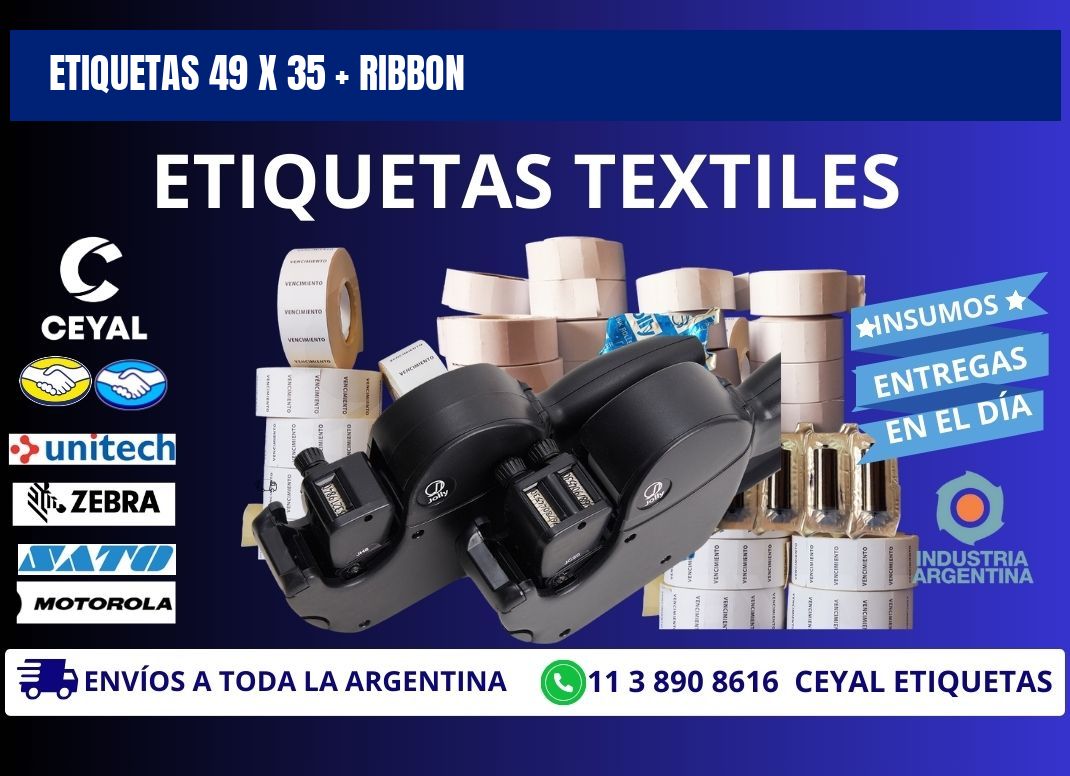 ETIQUETAS 49 x 35 + RIBBON