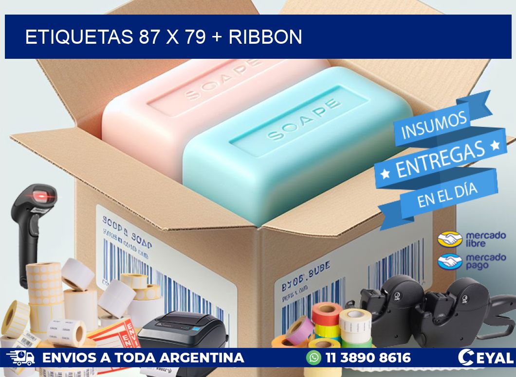 ETIQUETAS 87 x 79 + RIBBON